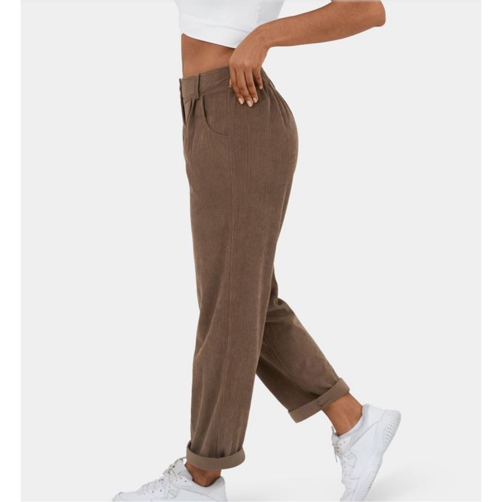 Halara Corduroy Casual Pants Cocoa Brown Size S - Picture 5 of 13